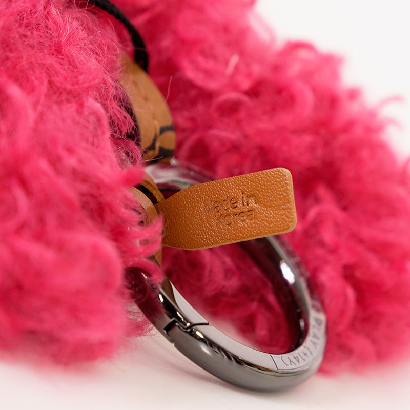 NEW $330 MCM Red Lauretos Monogram Jacquard Himmel FRENCH BULLDOG KEYCHAIN NWT (Copy)