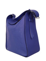 NEW $1,190 MCM Sodalite Blue LARGE AREN FLAP HOBO Logo MONOGRAM LEATHER BAG NWT