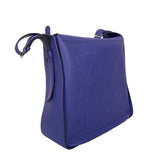 NEW $1,190 MCM Sodalite Blue LARGE AREN FLAP HOBO Logo MONOGRAM LEATHER BAG NWT