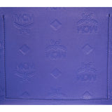 NEW $1,190 MCM Sodalite Blue LARGE AREN FLAP HOBO Logo MONOGRAM LEATHER BAG NWT
