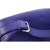 NEW $1,190 MCM Sodalite Blue LARGE AREN FLAP HOBO Logo MONOGRAM LEATHER BAG NWT
