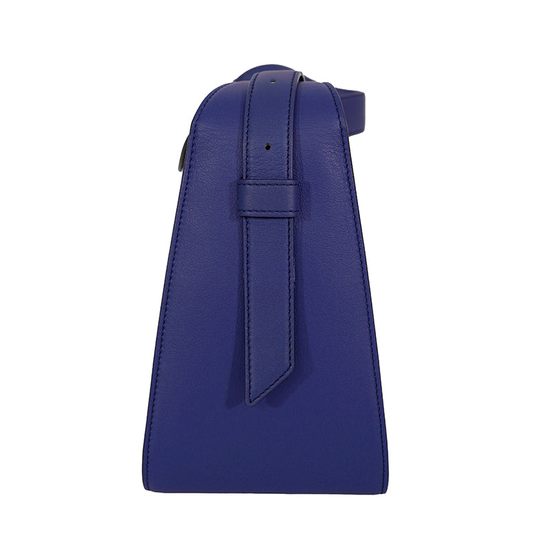 NEW $1,190 MCM Sodalite Blue LARGE AREN FLAP HOBO Logo MONOGRAM LEATHER BAG NWT