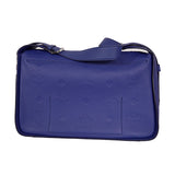 NEW $1,190 MCM Sodalite Blue LARGE AREN FLAP HOBO Logo MONOGRAM LEATHER BAG NWT
