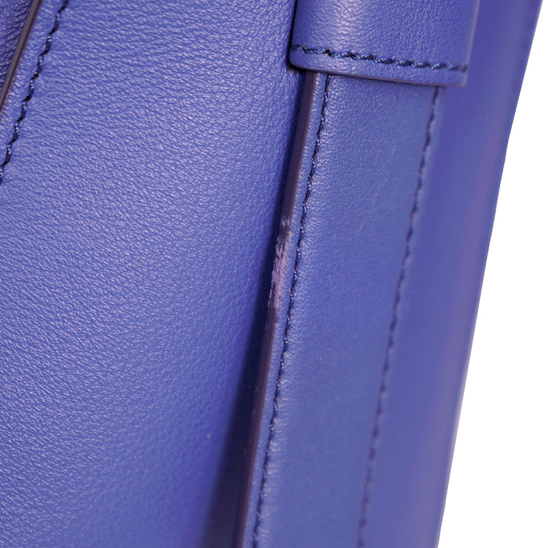 NEW $1,190 MCM Sodalite Blue LARGE AREN FLAP HOBO Logo MONOGRAM LEATHER BAG NWT
