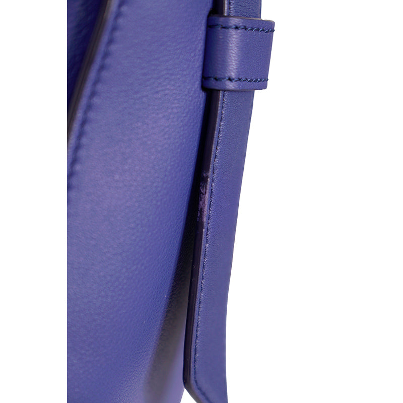 NEW $1,190 MCM Sodalite Blue LARGE AREN FLAP HOBO Logo MONOGRAM LEATHER BAG NWT