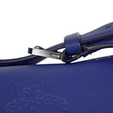 NEW $1,190 MCM Sodalite Blue LARGE AREN FLAP HOBO Logo MONOGRAM LEATHER BAG NWT