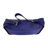 NEW $1,190 MCM Sodalite Blue LARGE AREN FLAP HOBO Logo MONOGRAM LEATHER BAG NWT
