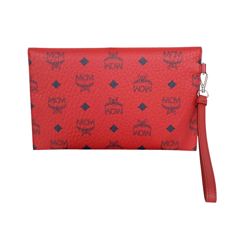 NEW MCM VIP CLIENT GIFT Red Visetos ROCKET GRAPHIC Envelope Clutch POUCH BAG HTF