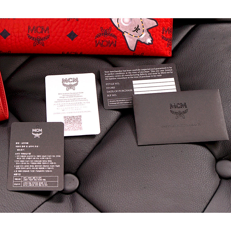 NEW MCM VIP CLIENT GIFT Red Visetos ROCKET GRAPHIC Envelope Clutch POUCH BAG HTF