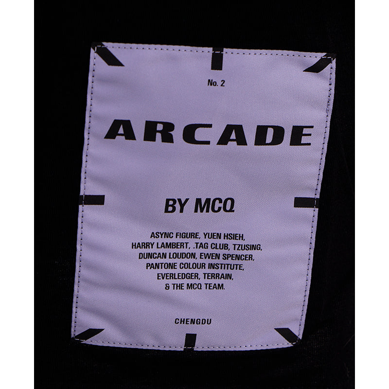 sz S NEW $395 ALEXANDER MCQUEEN MCQ Black Cotton ARCADE PRINT Tee T-Shirt DRESS