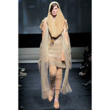 42 NEW $1980 MISSONI Vintage 2009 RUNWAY Gold & Bronze Mohair Wool DRESS & SLIP