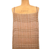 42 NEW $1980 MISSONI Vintage 2009 RUNWAY Gold & Bronze Mohair Wool DRESS & SLIP