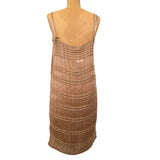 42 NEW $1980 MISSONI Vintage 2009 RUNWAY Gold & Bronze Mohair Wool DRESS & SLIP