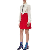 sz XS NEW $390 MIU MIU Women's Blue Red Black Mod Check Cotton Blend CREW SOCKS