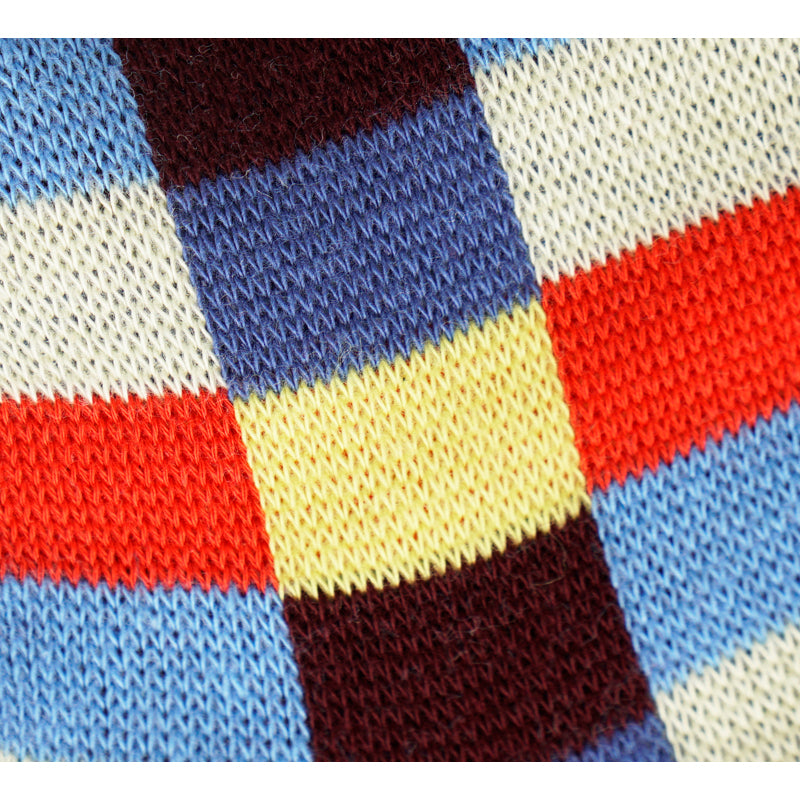 sz XS NEW $390 MIU MIU Women's Red Blue Yellow Checked Cotton Blend CREW SOCKS
