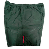 58 NEW $725 PRADA Men Green Nylon LINE-A LOGO Swim Shorts TRUNKS & TRAVEL POUCH