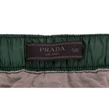 58 NEW $725 PRADA Men Green Nylon LINE-A LOGO Swim Shorts TRUNKS & TRAVEL POUCH