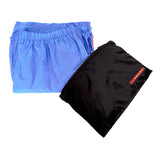 46 NEW $725 PRADA Men Blue Nylon LINE-A LOGO Swim Shorts TRUNKS & TRAVEL POUCH