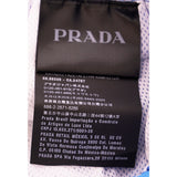 46 NEW $725 PRADA Men Blue Nylon LINE-A LOGO Swim Shorts TRUNKS & TRAVEL POUCH