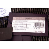 sz 40/46 NEW $1470 PRADA Black White Gray TWEED KNIT Wool Blend Sweater CARDIGAN L