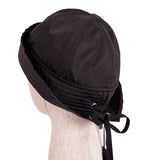 S NEW $775 PRADA Woman's RUNWAY Black Nylon SAILOR Cap Spring Summer BUCKET HAT