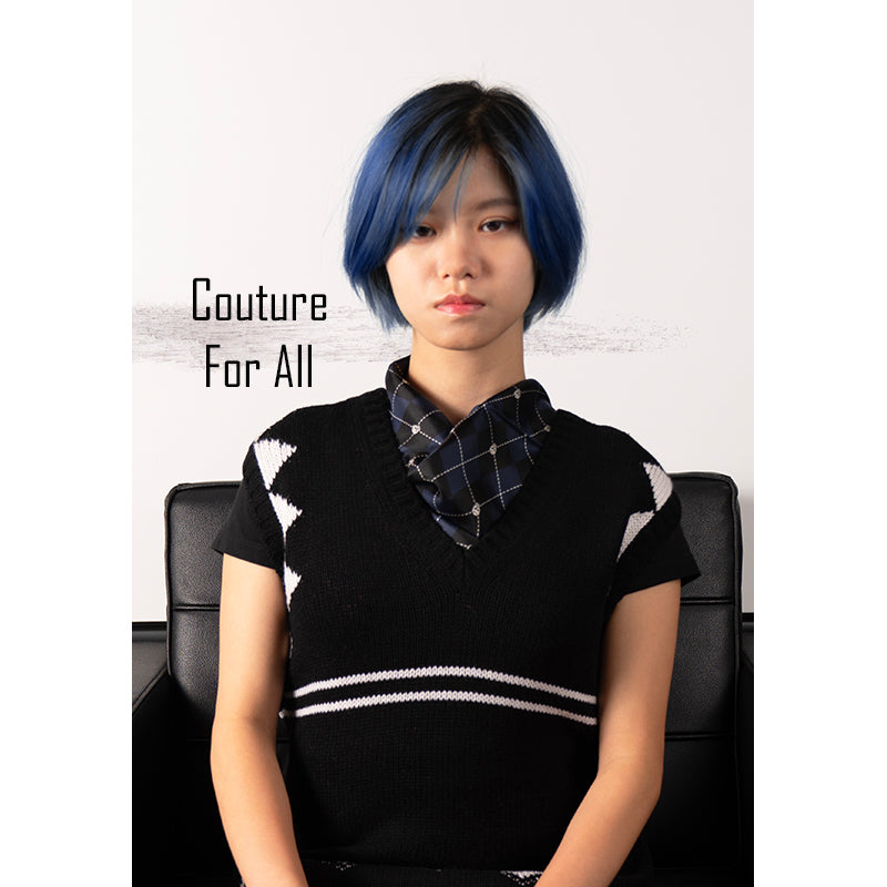 38 NEW $1,690 PRADA Black White 100% CASHMERE Modern Sleeveless KNIT TOP VEST XS