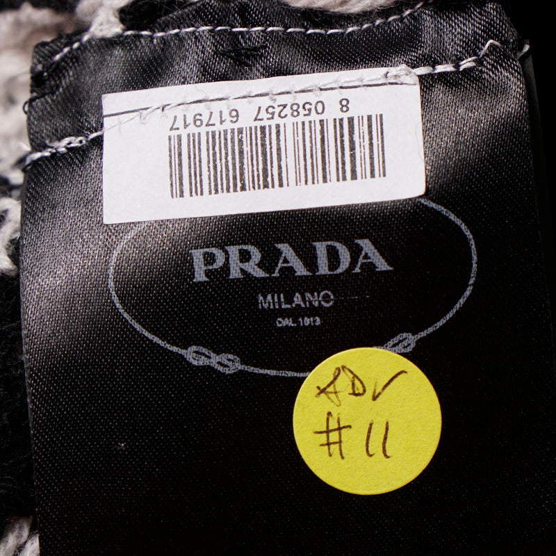 38 NEW $1,690 PRADA Black White 100% CASHMERE Modern Sleeveless KNIT TOP VEST XS