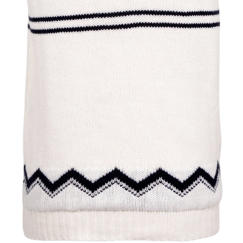 40 NEW $1,690 PRADA White & Black 100% CASHMERE Modern Sleeveless KNIT TOP VEST