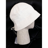 S NEW $775 PRADA Woman's RUNWAY White Cotton SAILOR Cap Spring Summer BUCKET HAT