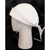 S NEW $775 PRADA Woman's RUNWAY White Cotton SAILOR Cap Spring Summer BUCKET HAT