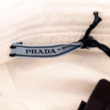 S NEW $775 PRADA Woman's RUNWAY White Cotton SAILOR Cap Spring Summer BUCKET HAT