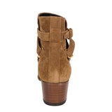 37 NEW $895 SAINT LAURENT Camel Brown Suede Leather West Jodhpur 40 Ankle BOOTS