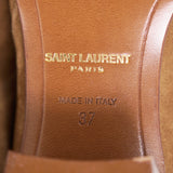 37 NEW $895 SAINT LAURENT Camel Brown Suede Leather West Jodhpur 40 Ankle BOOTS
