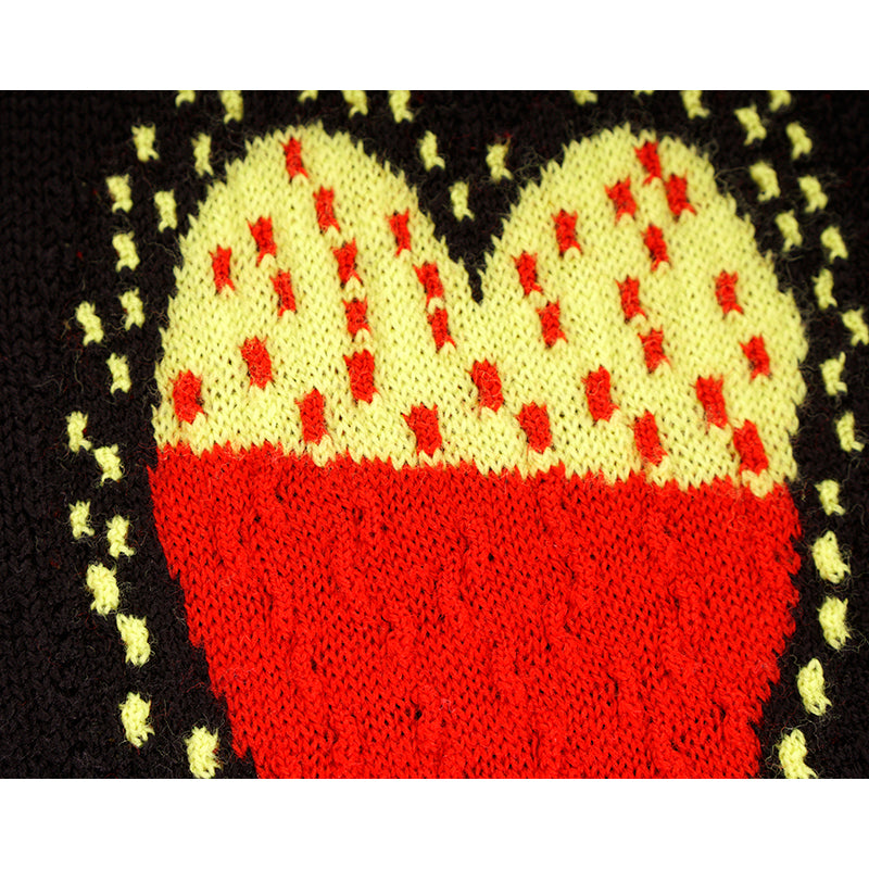 NEW $795 VERSACE Jim Dine Artist Collab LOVE VERSACE Black 100% Wool HEART SCARF