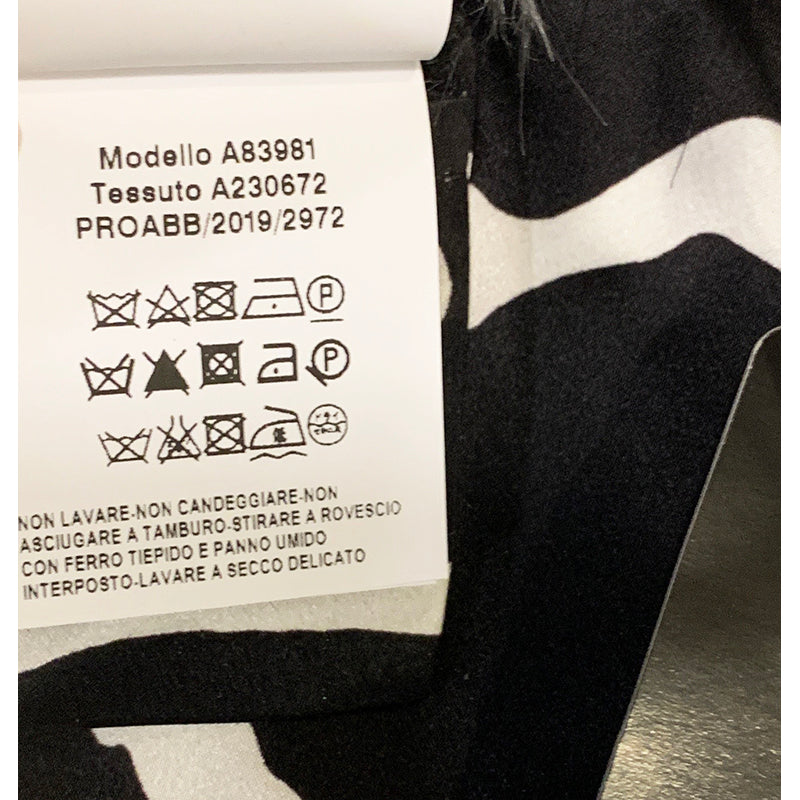 NEW $795 VERSACE RUNWAY Black White Zebra Print FAUX FUR STOLE 54" x 9" SCARF