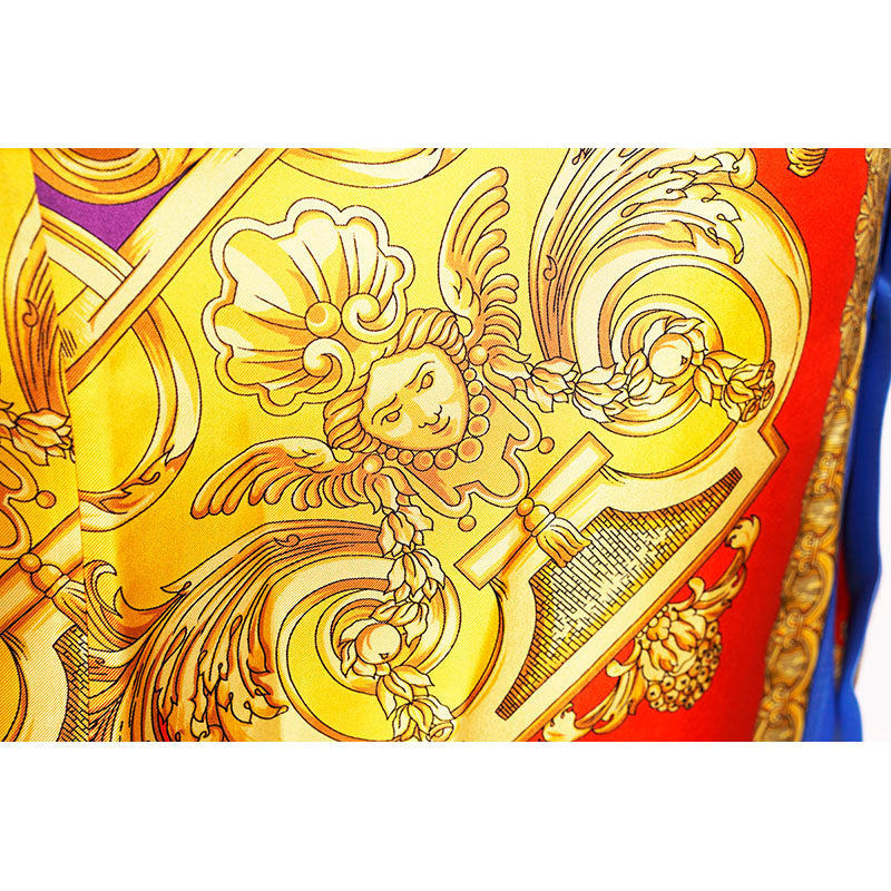 48 & 52 NEW $1,575 VERSACE Men's Yellow BAROCCO GODDESS BAROQUE Silk Twill SHIRT