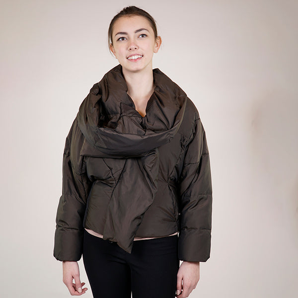 sz 38 NEW VINTAGE VIVIENNE WESTWOOD ANGLOMANIA Brown Puffer Avant-garde JACKET