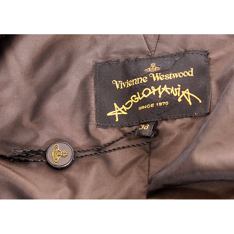 sz 38 NEW VINTAGE VIVIENNE WESTWOOD ANGLOMANIA Brown Puffer Avant-garde JACKET
