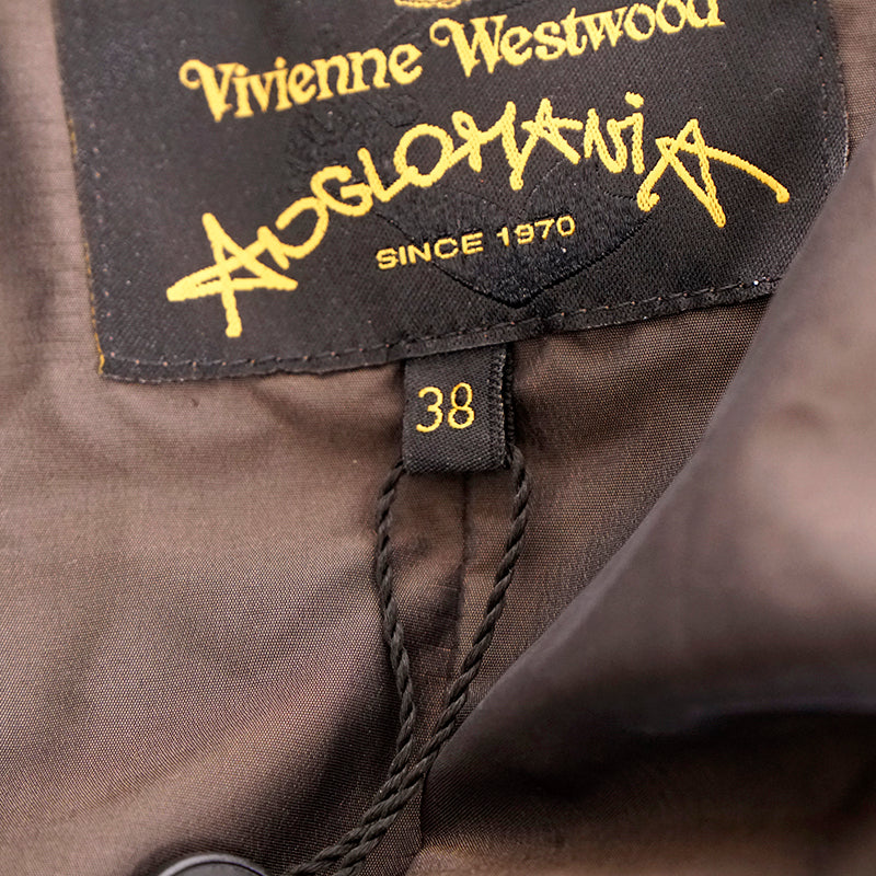 sz 38 NEW VINTAGE VIVIENNE WESTWOOD ANGLOMANIA Brown Puffer Avant-garde JACKET