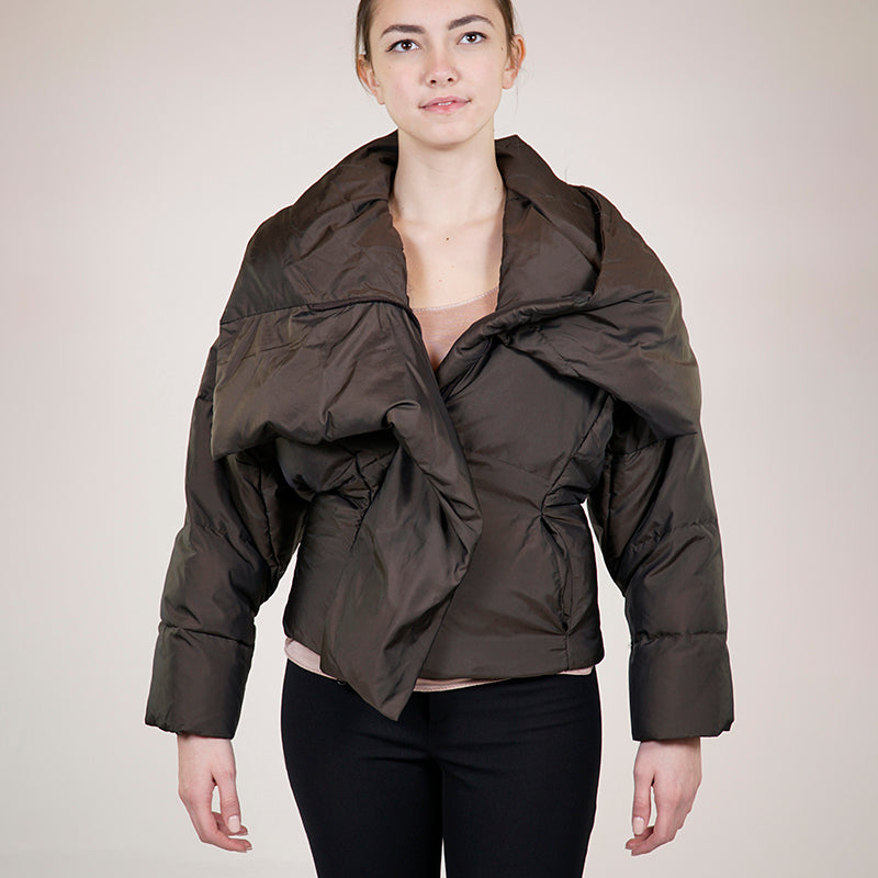 sz 38 NEW VINTAGE VIVIENNE WESTWOOD ANGLOMANIA Brown Puffer Avant-garde JACKET