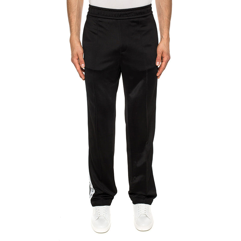 L & XL NEW $895 VERSACE Men's Black MEDUSA HEAD LOGO SIDE STRIPE Track Sporty PANTS