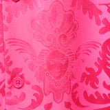 3XL (53) NEW $1,250 VERSACE RUNWAY Men's Pink MEDUSA LOGO JACQUARD Baroque SHIRT