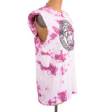 38/40 NEW $650 VERSACE Magenta White TIE DIE Cotton MEDUSA LOGO Sleeveless TANK TOP