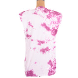 38/40 NEW $650 VERSACE Magenta White TIE DIE Cotton MEDUSA LOGO Sleeveless TANK TOP