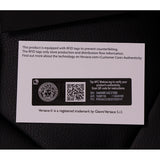 NEW $395 VERSACE Black Leather White LARGE MEDUSA LOGO Sleek Bi-Fold WALLET NIB