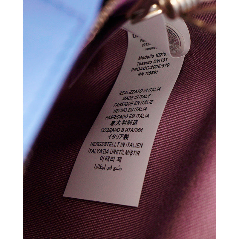 NEW $2,400 VERSACE Blue MEDIUM LA MEDUSA Chain Leather Purse TOTE BAG & STRAP