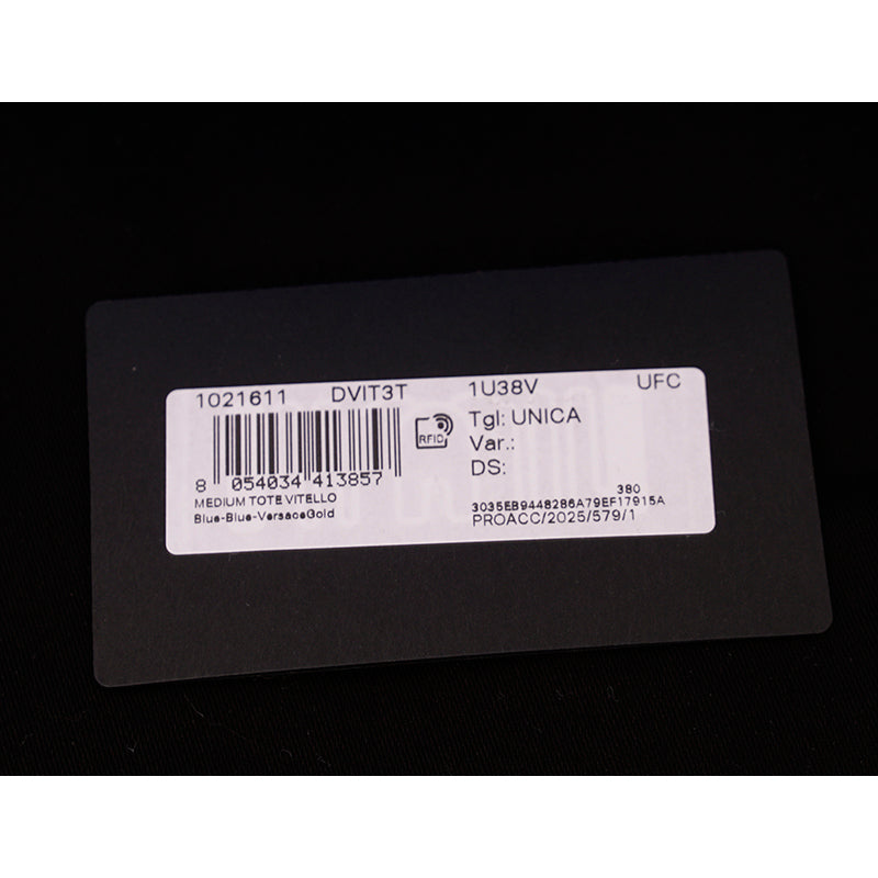 NEW $2,400 VERSACE Blue MEDIUM LA MEDUSA Chain Leather Purse TOTE BAG & STRAP