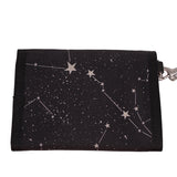 NEW $495 SAINT LAURENT Men's Constellation Tri-Fold CHAIN STRAP BUFFALO WALLET