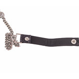 NEW $495 SAINT LAURENT Men's Constellation Tri-Fold CHAIN STRAP BUFFALO WALLET