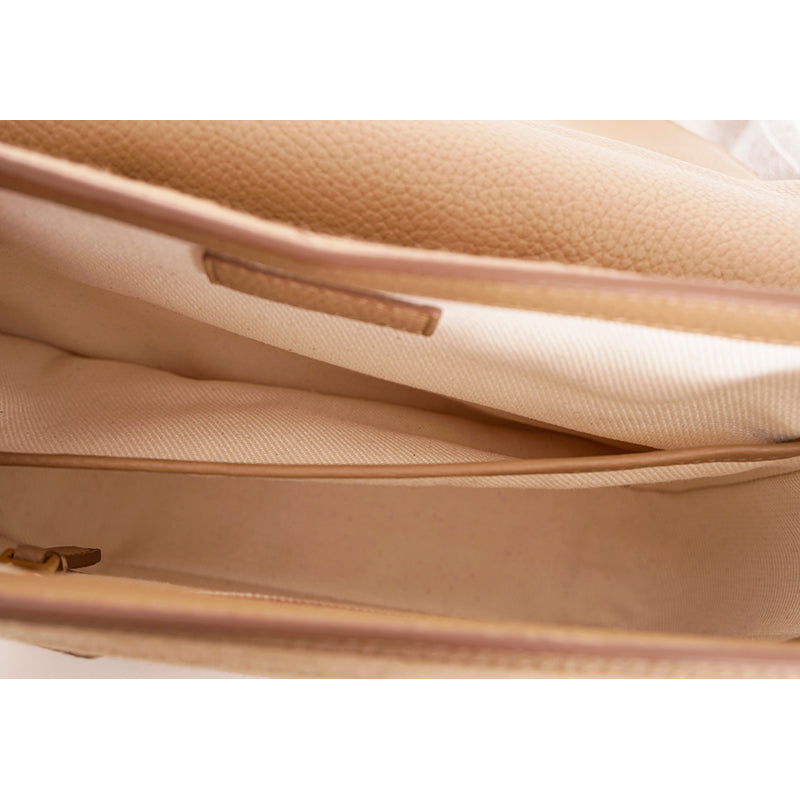 NEW $1,390 BALLY Camel WOOL-CASHMERE SHEARLING Finish Leather Messenger BAG NWT